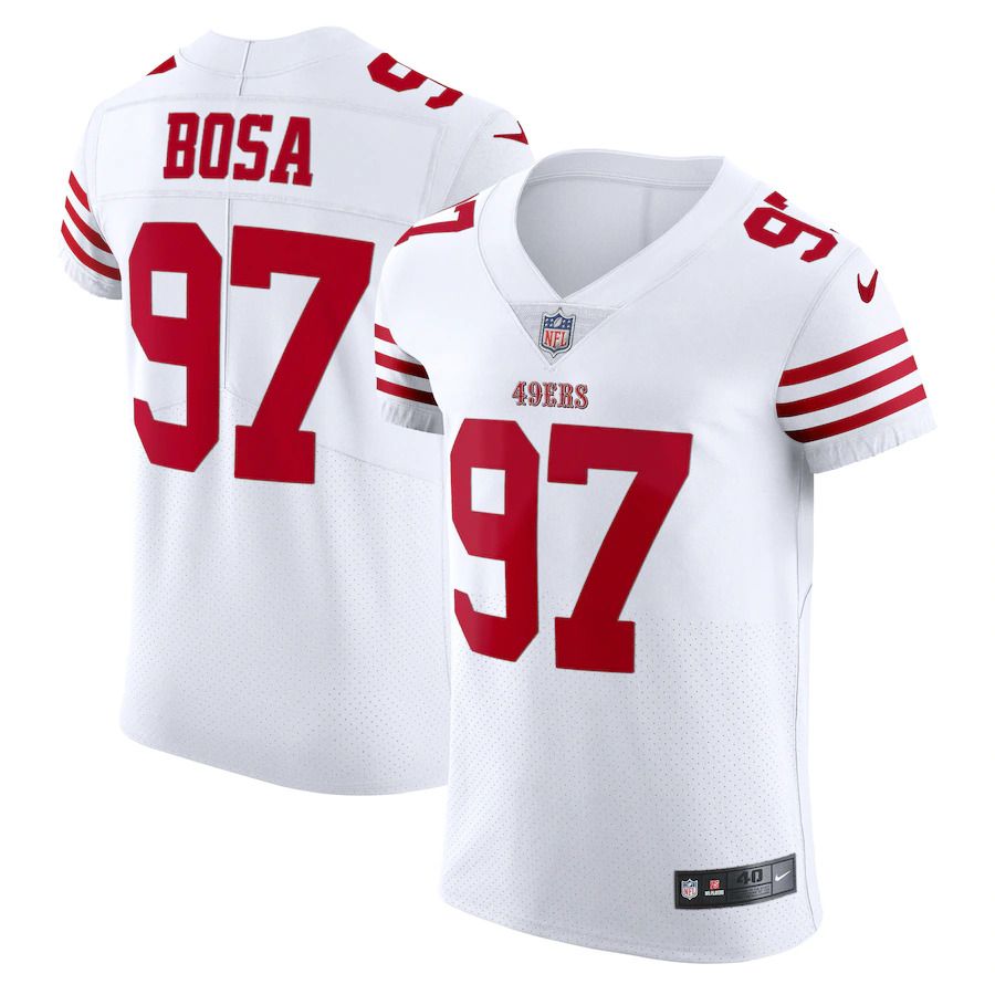 Men San Francisco 49ers 97 Nick Bosa Nike White Vapor Elite NFL Jersey